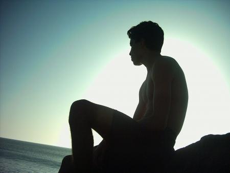 moi encor  devant le mer de mehdia / kenitra/
